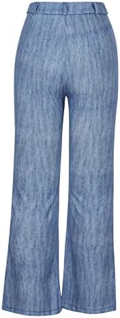מכנסי ג'ינס תחתונים של Mrgiinri Bell לנשים 2023 כפתור מותן גבוה באופנה במותניים גבוהות מתלקחות ג'ינס