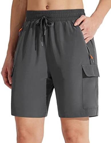 מכנסי מטען ללייב ליבין קצרים 7 9 גולף מזדמן אתלטי מכנסיים קצרים פעילים קלים בכיסי רוכסן יבשים מהירים