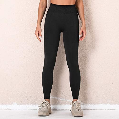 מכנסי יוגה כותנה כושר כושר ספורט צבע יוגה לנשים מפעיל מכנסי יוגה עם מותרים מותניים גבוה