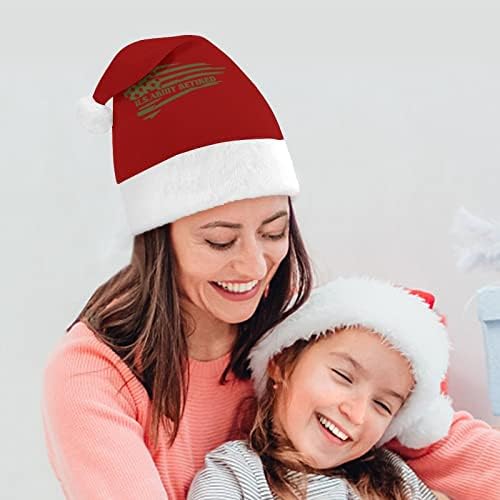 ארהב צבא בדימוס דגל חג המולד כובע רך קטיפה סנטה כובע מצחיק כפה עבור חג המולד לשנה חדשה חגיגי מפלגה