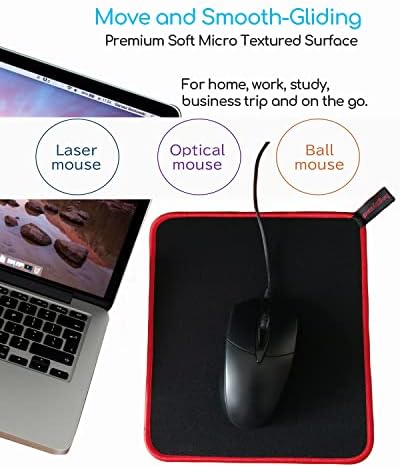 משחקי Mousepad Black 2 חבילה: רפידות עכבר מחשב גדול QCK נסיעות עכבר עכבר מחצלת עכבר פרימיום-מרקם עם מרקם עם