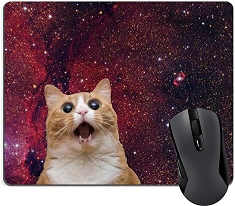 שטח חתלתול מלבן משחקי עכבר רפידות חמוד גלקסי חתול צורח בחלל משטח עכבר