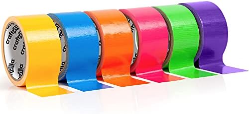 סרט דביק צבעוני קשת-6 צבעי סרט דביק בהירים - 10 מטר על 2 אינץ ' - סרט דביק עמיד למים-סרט דביק צבעוני רב חבילה
