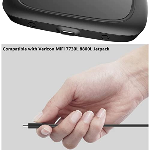החלפת טעינה טעינה טעינה כבל תואם ל- Verizon Mifi 7730L 8800L Jetpack 4G LTE נייד Hotspot wifi