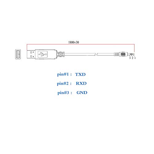 DSD Tech USB עד 3.5 ממ 3.3 וולט TTL עם ממשק שקע שמע 6ft