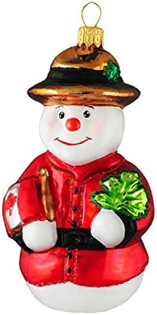 רויאל מאונטי קנדי שלג פולני זכוכית חג המולד קישוט קנדה קישוט