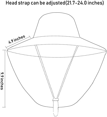 רחב שוליים שמש כובע עם צוואר דש, מתכוונן חיצוני 50 + הגנה ספארי כובע נשים גברים טיולים דיג כובע