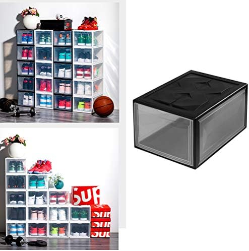 Cabilock 1 pc שקוף פלסטי כדור כדורסל קופסת נעליים ארון נעליים יציבות מיכל לשימוש בחנות ביתית