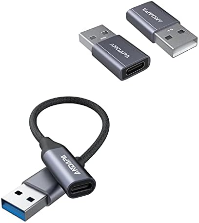 ANDAPA USB C נקבה ל- USB מתאם גברים, USB C נקבה ל- USB מתאם גברי, מתאם USB C