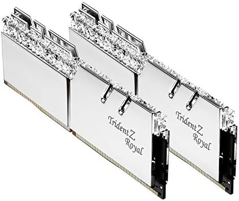 G.Skill 16GB DDR4 Trident Z Royal Silver 4000MHz PC4-32000 CL18 1.35V ערכת ערוץ כפול