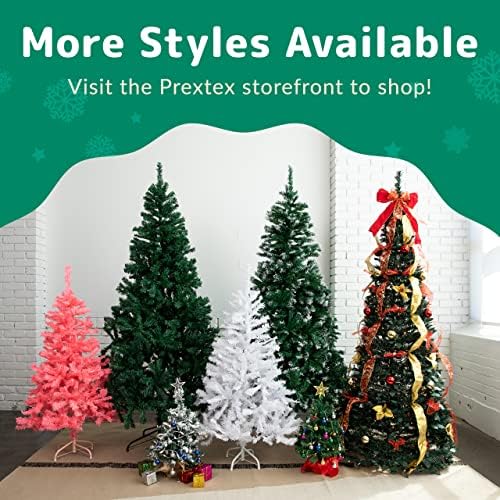 עץ חג מולד פרימיום 6 רגל עם 1200 טיפים למלאות - אשוח מלאכותי אשוח מלא עץ חג המולד בגוף עם מעמד מתכת, קל משקל