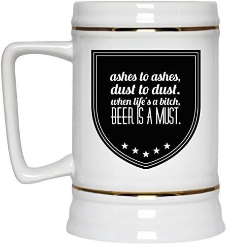 ספל בירה מצחיק - כאשר החיים בירת כלבה היא חובה - בירה ייחודית שטיין - רעיון מתנה מושלם לחידוש לחובבי בירה 22