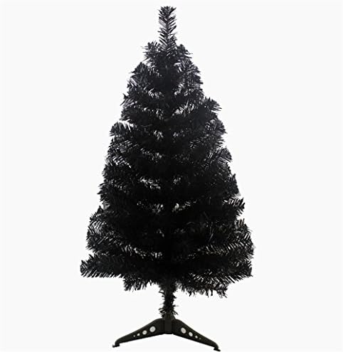 עץ חג המולד של קופארק 3ft מלאכותי עם עמדת פלסטיק משרד ביתי לחג חג המולד, שחור