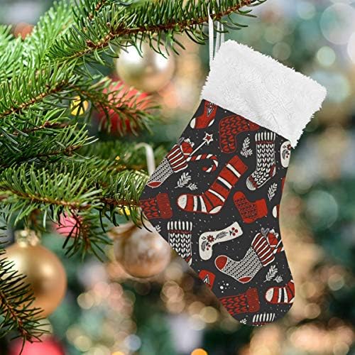 גרבי חג המולד של Alaza גרבי חג המולד קלאסיות קלאסיות קישוטים לגרביים קטנים מותאמים אישית לעיצוב