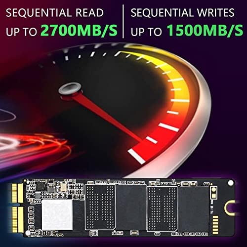 Rogob 2TB PCIE SSD GEN3*4 NGFF כונן מצב מוצק פנימי, שדרוג מהירות ואחסון כונן לשנים 2013-17 MAC, MacBook,