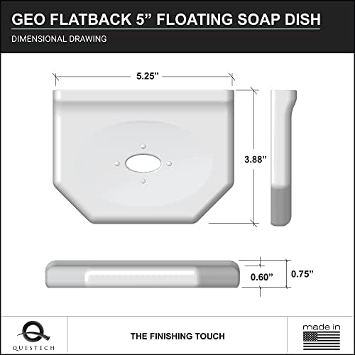 Questech Décor 8 אינץ 'מדף מקלחת פינתית ומנה סבון צפה בגודל 5 אינץ