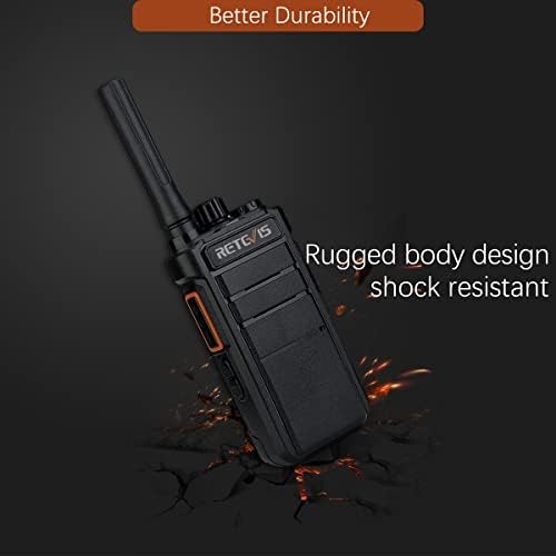 Retevis RB26 Walkie Talkies למבוגרים, מכשירי רדיו דו-כיווניים עם אוזני חתיכה ומערכת מיקרופון, מכשירי רדיו