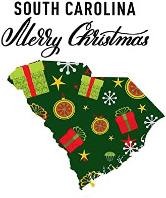 דרום קרוליינה מדינת בית מדבקות חג מולד עכברים חג המולד דרום קרוליינה מפה מכונית מדבקות קישור חג המולד מדבקות