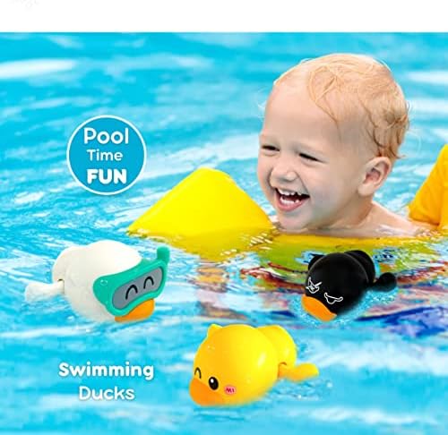 צעצועי אמבטיה לתינוקות מרפי, ברווזי פיתול צפים, צעצועים לאמבט שחייה לפעוטות ילדים ונערות ילדים, צעצועי