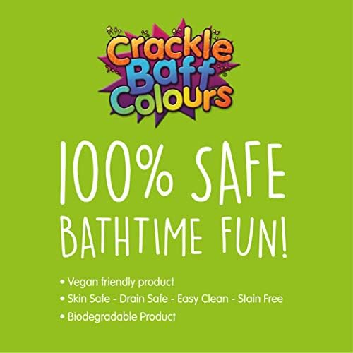 Zimpli Kids Crackle Baff צבעים מתוך, 6 חפיסת אמבטיה, קסם גורם למים שלך לפצצות, לפופ ולשנות צבע,