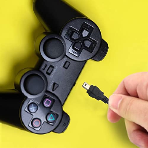 Outspot 10ft Controller Wireless Controller USB טעינה כבל טעינה עבור PS3, מבנה קשוח וגמיש עבור תוחלת