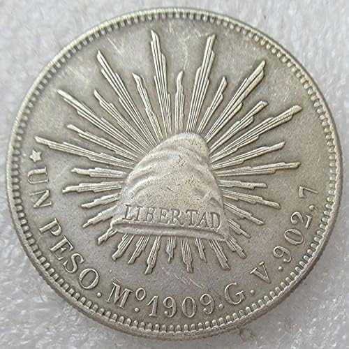 אוסף מטבעות MKIOPNM מטבע זיכרון מטבעות מקסיקניות 1 קצב שנה חדשה העתקים זרים מטבע כסף