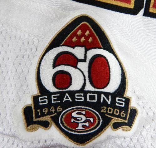 2006 סן פרנסיסקו 49ers ג'רמי מינסי 57 משחק הונפק ג'רזי לבן 60 S P 46 70 - משחק NFL לא חתום משומש
