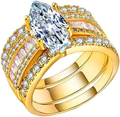 2023 תכשיטי טבעת חדשים מתנה משובצת מתנה לשלושה באחד הנשים הניתנות לניתוק יוקרה טבעת טבעת טבעות 3 חלקים