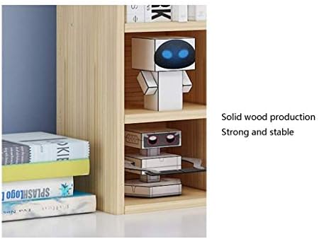 ארון ספרים Aerveraeal עם ארון מדף ספרים רב שכבתי מדף ספרים פשוט שולחני שולחני מעץ מעץ, יכול לאחסן
