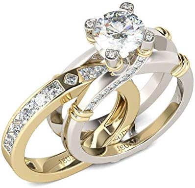 טבעות יהלומים לנשים כסף סטרלינג להחלפה טבעת סטי חתונה אירוסין יום נישואים הבטחת טבעת כלה סטים