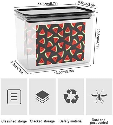 אדום אבטיח אחסון מכולות ברור פלסטיק תיבת עם מכסים לשימוש חוזר פחי מטבח דגנים חטיפים יבש מזון ג ' לי שעועית