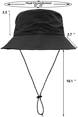 ווג ' ווין כובע גשם דלי עמיד למים עם רצועת סנטר מהיר יבש ניתן לארוז כובע שמש כובע ספארי הגנה מפני