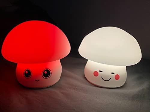חדש לילה אור עבור תינוק ילדים יפה פטריות צורת משתלת מנורת נטענת צבע שינוי על ידי מגע חיישן לילדים שינה