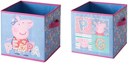 רעיון Nuova Peppa Pig 2 חבילה קוביות אחסון מתקפלות עם ידיות נשיאה, 10 x10
