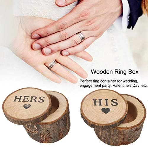 עץ טבעת תיבה, חתונה טבעת תיבה, 2 יחידות רטרו ייחודי טבעת תכשיטי בעל אחסון מקרה, טבעת תיבה, טבעת אחסון תיבת להצעת