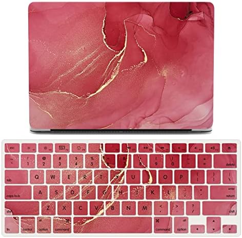 מארז שיש בצבעי קיסוס למארז MacBook Air 13 ישן משחרר קשיח קשה עם ערכת כיסוי מקלדת - א