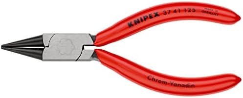 Knipex 37 41 125 צבת מרתקת למכניקה מדויקת 4,92 עם לסתות עגולות ומחודדות