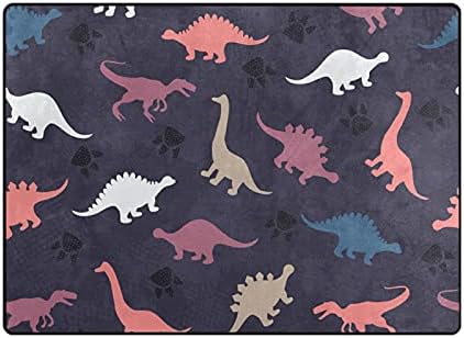 Baxiej דינוזאורים צבעוניים כפות שטיחים באזור רך גדול