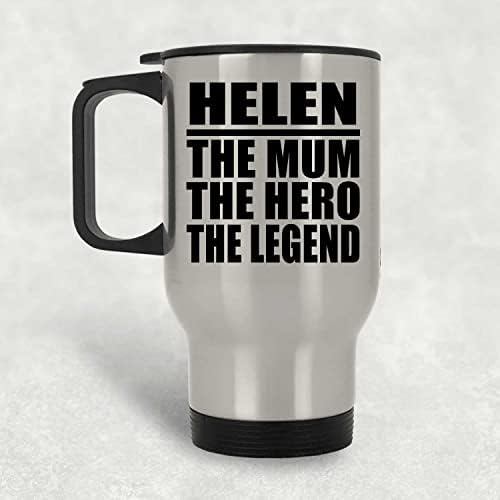 מעצב את הלן האמא הגיבור האגדה, ספל נסיעות כסף 14oz כוס מבודד מפלדת אל חלד, מתנות ליום הולדת יום הולדת חג המולד