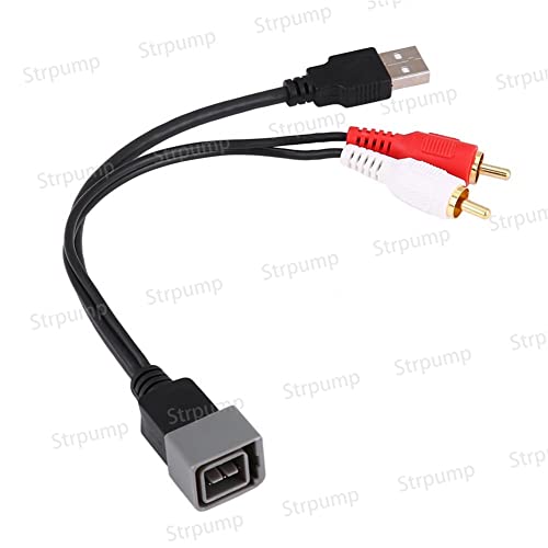 Strpump 8 סיכה כבל כבל USB כבל מקורי רכב רכב רכב רכב USB ל- RCA AUX AUDIO ADIO ADATER CONNECT CONNECTE