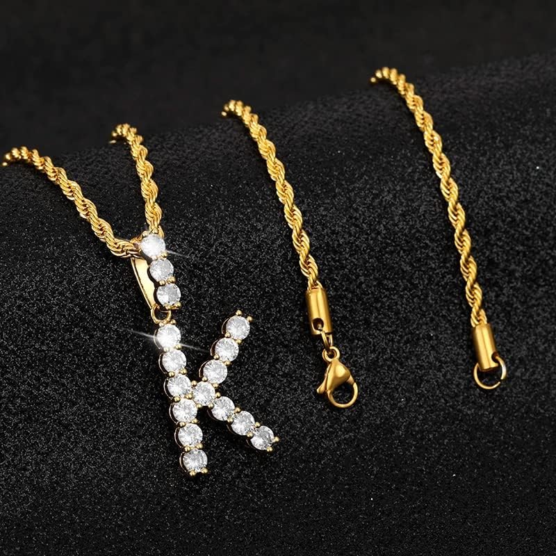 3 חנות א-ת ראשוני אותיות שרשראות אופנה זירקון לנשים זהב צבע שרשרת מכתב האלפבית שרשרת תכשיטים-72093