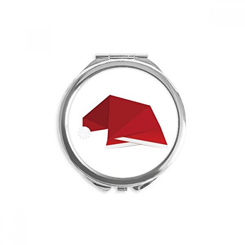 אדום מאס כובע אוריגה יד קומפקטי מראה עגול נייד כיס זכוכית