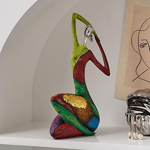 Tuklye מופשט אמנות אשת פסלונים פסליות לפסל שרף פנים צבע מודרני לקישוט הבית דמויות דקורטיביות מתנות, C