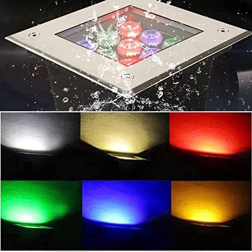 אורות נוף LED קרקעיים - אורות קבורים חיצוניים, זרקור LED מרובע מתח נמוך 12 וולט, IP67 עמיד למים