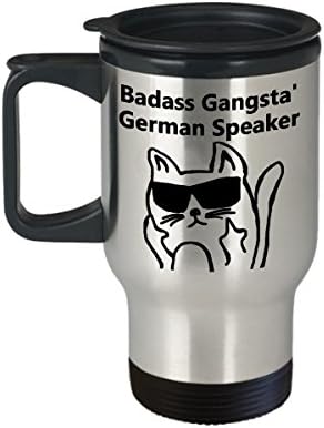 Badass Gangsta 'רמקול גרמני ספל נסיעות קפה