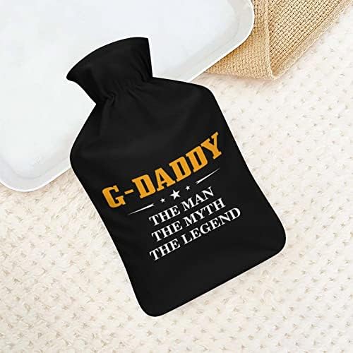 G-daddy האיש המיתוס האגדה שקית מים חמים בגומי 1L עם כיסוי הזרקת בקבוקי מים חמים להרגעה של קרה חמה ביד