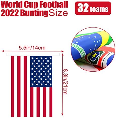 גביע העולם דגלי מחרוזת דגל, 32 מדינות בינלאומיות מועדוני גביע העולם דגלי כדורגל ארהב בוטינג דגל, גביע