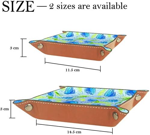 עלים ירוקים מגש אחסון עור תכשיטים תכשיטים מגש קופסת קופסת מיטה מגש מיטה טלפון טלפון מטבע החלפת שעונים על