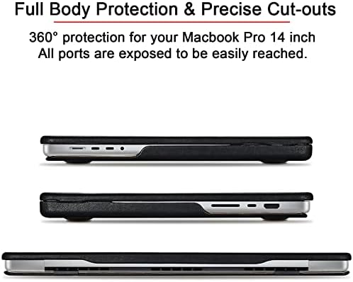 מארז מחשב נייד של Adirmi עבור MacBook Pro 16 2021 שחרור, מארז עור וינטג 'דק במיוחד בעבודת יד, כיסוי