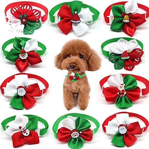 חיות מחמד Masue 10 יחידות/אריזות כלב חג המולד פרפר גור כלבי חתול קשרים קשתות עניבות כלב אביזרי טיפוח לחג המולד